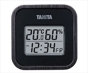 62-9774-31 デジタル温湿度計 ブラック TT-571タニタ