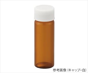 62-9975-45 ねじ口瓶（茶）+PPキャップ（白）+フッ素PTFE/ニトリルパッキン 組合せセット 100組入 S-1 2