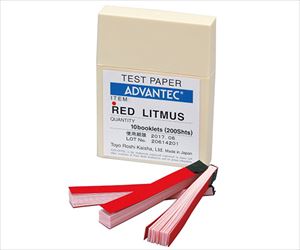 63-1236-77 リトマス試験紙 ブックタイプ 赤 07020020ADVANTEC