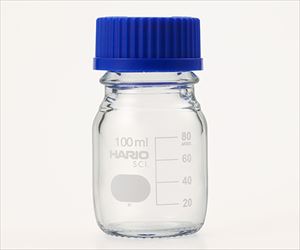 63-1246-35 耐熱ねじ口瓶（液切リング付） GL-45 100mL 10本入 NBO-100-SCIHARIO