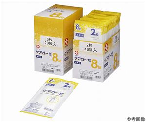 【滅菌】【医療機器クラス1】63-1451-36 ケアガーゼ 8折 1枚×60袋入 滅菌済 10165白十字