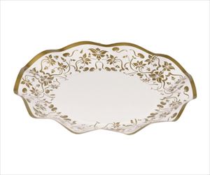 63-2749-33 リトルリッチ WAVEペーパープレート 20cm 5枚入 D-301パール金属