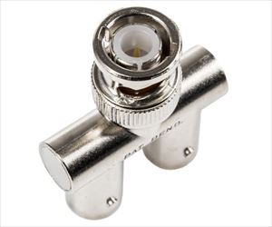 63-2999-25 同軸変換アダプタ T型分岐 BNC プラグ-BNC-ジャック-ジャック ニッケル 303-4961RS　P