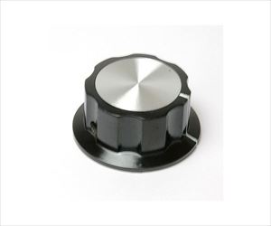 63-3103-57 モールド製ツマミ黒45Φシャフト6.1Φ MF-A05Linkman