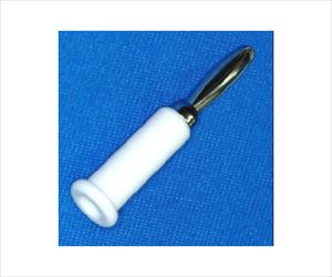 63-3160-62 バナナプラグ 4mm Φ11 白 TJ-560-Wサトーパーツ