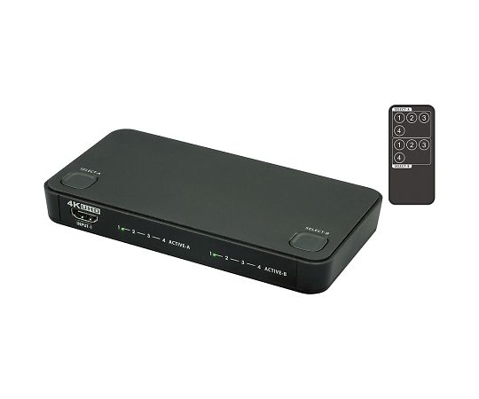 ラトックシステム63-4021-13　4K60Hz対応　4入力2出力　HDMIマトリックススイッチ RS-HDSW42-4Kラト