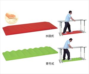 63-4411-71 ウォークトレーナー（青竹式） 幅48×奥行100×高さ7cm TB-1368 LGR高田ベッド