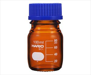 63-5510-10 (茶)耐熱ねじ口瓶（液切リング付） GL-45 100mL NBB-100-SCIHARIO