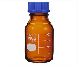 63-5510-11 (茶)耐熱ねじ口瓶（液切リング付） GL-45 250mL NBB-250-SCIHARIO