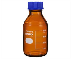 63-5510-12 (茶)耐熱ねじ口瓶（液切リング付） GL-45 500mL NBB-500-SCIHARIO