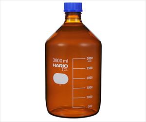 63-5510-15 (茶)耐熱ねじ口瓶（液切リング付） GL-45 3800mL NBB-3.8L-SCIHARIO