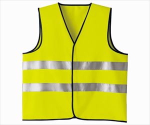 63-5532-19 高視認ベスト 蛍光イエロー XL 70005旭蝶繊維