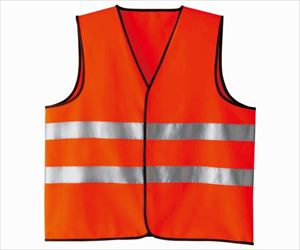 63-5532-20 高視認ベスト 蛍光オレンジ F 70005旭蝶繊維