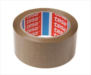 63-7418-79 ガムテープ,幅：50mm,長さ：66m 茶 04120-00042-00Tesa