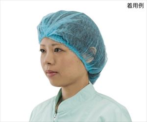 63-7944-71 不織布使いきりヘアキャップ 100枚入 ブルー 7045川西工業