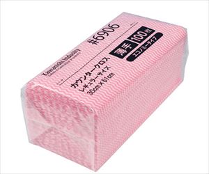 63-7944-84 カウンタークロスエコノミー薄手レギュラー 100枚入 ピンク 6906川西工業