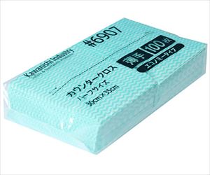63-7944-89 カウンタークロスエコノミー薄手ハーフ 100枚入 グリーン 6907川西工業