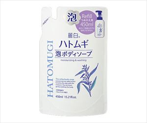 64-1227-57 麗白 ハトムギ 泡ボディソープ 詰替 450mL 熊野油脂