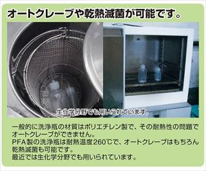 64-3680-80 サンプラR PFA広口洗浄瓶 500mL 18143サンプラテック