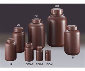 64-3684-18 PE広口遮光瓶 100mL 02910サンプラテック