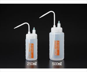 64-3687-01 あふれま洗瓶TM（液垂防止弁付洗浄瓶） 500mL （広口） 27024サンプラテック