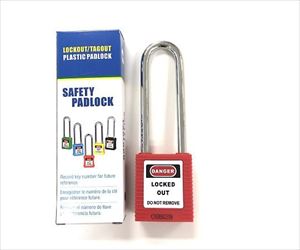 64-3726-11 ロックアウト用パドロック（赤） 吊 76mmタイプ 14664-1セーフラン安全用品