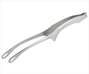 64-3940-94 焼肉トング 足付 大26cm シルバー 11813013仙武堂