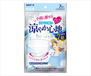 64-3951-44 ビースタイル プリーツ 涼やか心地 7枚入 58213-0白元アース