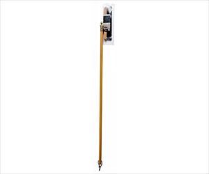 64-6432-47 自在ホウキ木柄（本体） 30cm BR313アズマ工業