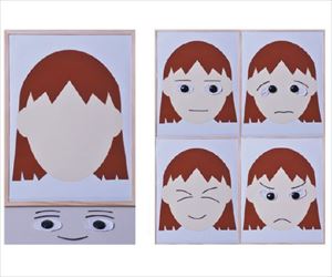 64-6447-28 いろんな顔のボード 女の子 5100122トッケン