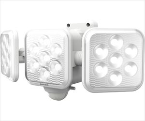 【簡易組立必要】64-8901-03 5W×3灯 フリーアーム式 LEDソーラーセンサーライト S-330Lムサシ