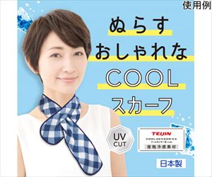 64-9072-37 アイスノン ふって極冷えスカーフ ネイビーチェック 1ケース（20枚入） 02484-0白元アース