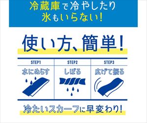 64-9072-37 アイスノン ふって極冷えスカーフ ネイビーチェック 1ケース（20枚入） 02484-0白元アース