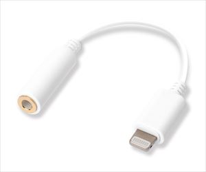 64-9078-26 3.5mmイヤホン変換アダプタ for Lightning ホワイト PG-35LCN02WHPGA