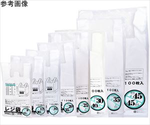 64-9609-90 レジ袋乳白 東45西45号 300（440）×530（100枚/冊） 00722145紺屋商事