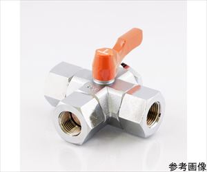 65-0289-43 エースボール4W 内ネジ型 PT3/8（内）×PT3/8（内）×PT3/8（内） ボア径6mm O2仕様