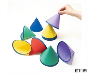 65-0311-24 ナイロンのカラーコーン 5色10個組 20509トッケン