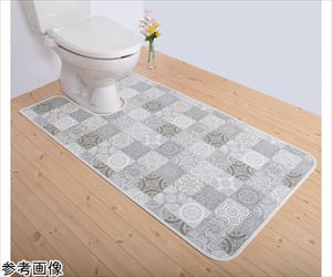 65-1700-34 拭けるマットシリーズ アンティグロ トイレマット グレー 800×1450mm 三愛繊維