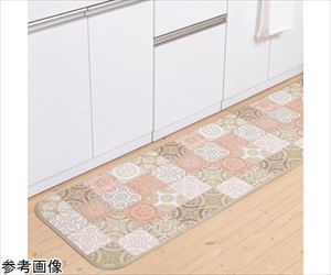 65-1700-67 拭けるマットシリーズ アンティグロ キッチンマット ベージュ 600×1800mm 三愛繊維