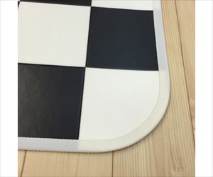 65-1700-76 拭けるマットシリーズ チェッカー キッチンマット 450×1800mm 三愛繊維