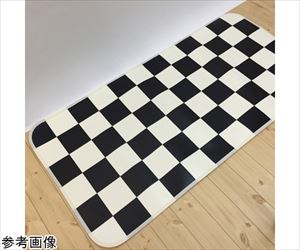 65-1700-77 拭けるマットシリーズ チェッカー キッチンマット 450×2400mm 三愛繊維