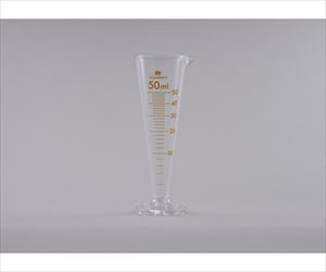 65-2764-92 液量計（円錐型） 茶目盛 50mL mg50宮原計量器製作所