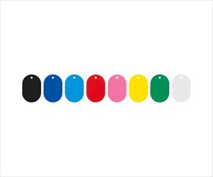 【グリーン購入法】7-040-08 スチロール番号札 大 黄 番号入 25枚入 BF-50-YEオープン工業