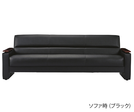 7-1206-01 ソファーベッド ブラック RE-1713（V4）BK