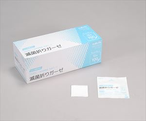 【滅菌】【医療機器クラス1】7-1522-01 滅菌折りガーゼ 12折 50×50mm 100枚入 SG5050-12Pナビス（