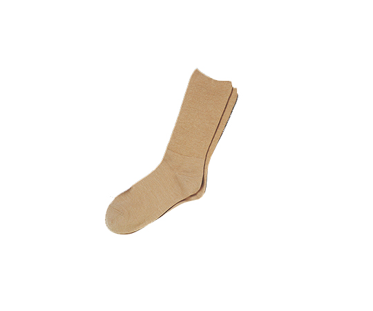 7-1628-11 ふくらはぎ楽らくすべり止めソックス 婦人 秋冬用 ベージュ 3907 ベージュ神戸生絲