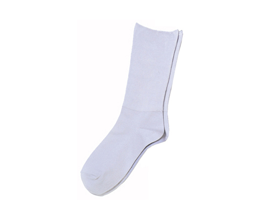 7-1629-04 ふくらはぎ楽らくすべり止めソックス 婦人 春夏用 ライトグレー 3957 ライトグレー神戸生絲