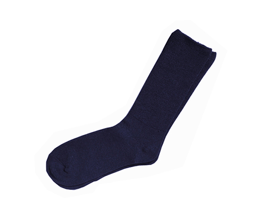 7-1630-15 ふくらはぎ楽らくすべり止めソックス 紳士 秋冬用 ネービー 5907 ネービー神戸生絲