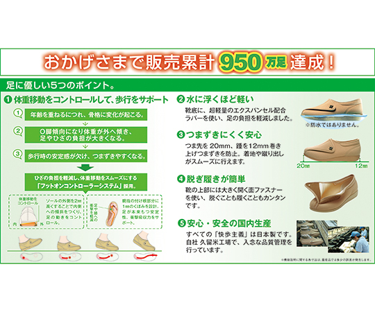 7-1798-06 快歩主義 L117 ピンク 24.0 KS23311アサヒコーポレーション