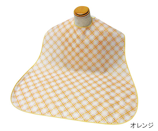 7-1849-02 エコノミー食事用エプロン オレンジ 3002萬楽